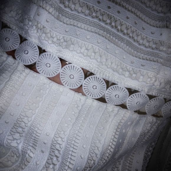 New Bardot Vivian White Dress 6 Long Sleeves Sheer - Picture 6 of 9